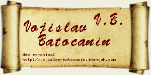 Vojislav Batoćanin vizit kartica